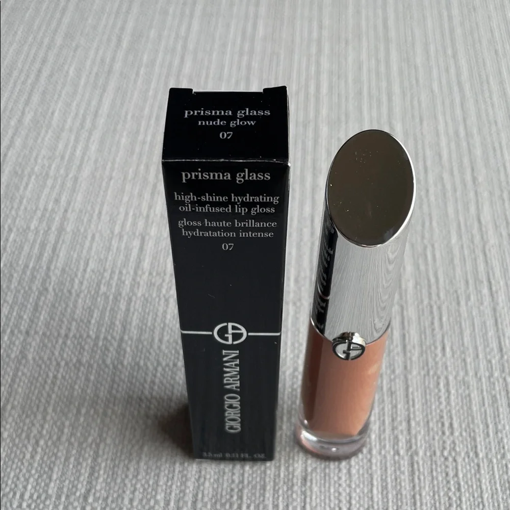 Armani Beauty Prisma Glass Hydrating Lip Gloss with Squalane - Nude Glow